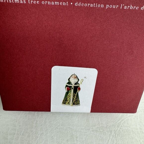 Hallmark Keepsake Ornament Festive Santa 2016 Christmas Porcelain Metal New - Picture 2 of 7